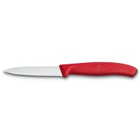 Μαχαίρι Victorinox 8cm οδοντωτό κόκκινη λαβή
